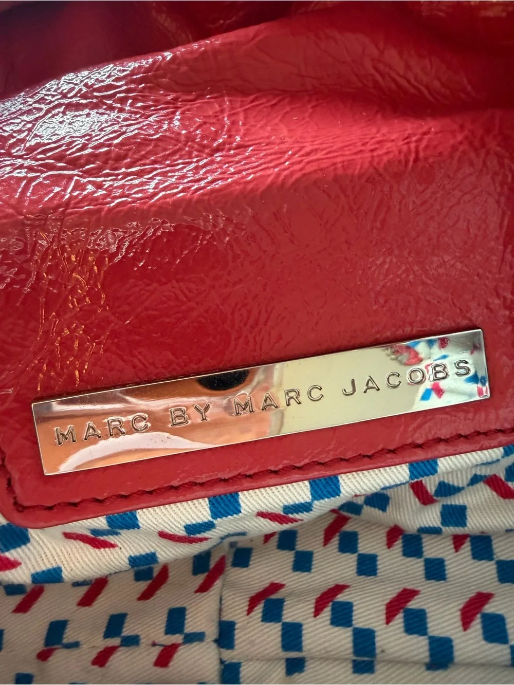 Vng Marc byMarc Jacobs Groovee Bag Hobo Y2K Patent Pink Leather Slouchy Satchel